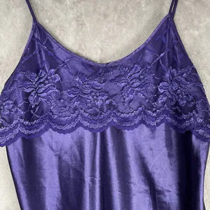 Private Luxuries Floral Slip Mini Dress Women's M Purple Satin Y2K Whimsy Fairy thumbnail 5