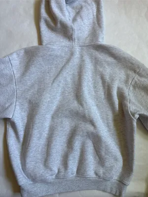 SKIMS Classic Hoodie Cotton Fleece Light Heather Grey thumbnail 2