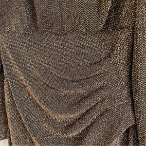 Lauren Ralph‎ Lauren Metallic Gold Black Ruched Sheath Dress Size 10 thumbnail 10