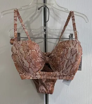 Shade and shore snakeskin bikini set thumbnail 1