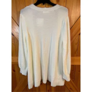 89th Madison long form cardigan size large ivory long sleeve nwt (4755) Read thumbnail 6