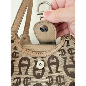 Etienne Aigner Shoulder Bag Purse Women's Tan Double Handle Signature Logo thumbnail 3