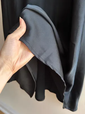 A New Day Women's Satin Flutter Short Sleeve Maxi A-Line Dress - Black, Medium thumbnail 14