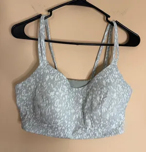 Avia Light Gray Printed Sports Bralette thumbnail 1