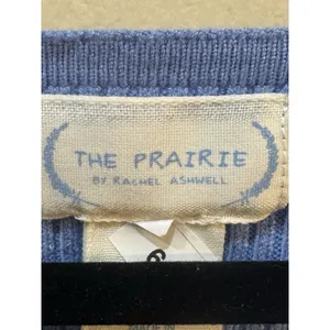 The Prairie‎ By Racheal Ashwell Babydoll Tee Textured Blue Boho Size Large thumbnail 6