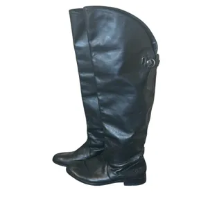 Coach Cheyenne Black Riding Equestrian Leather Over The Knee Boots 5.5 B‎ Luxury thumbnail 6