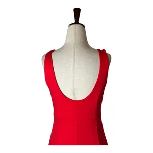 Spencer + Shaw Dress Women XS Red Sleeveless Scoop‎ Neck Fit And Flare Midi thumbnail 5
