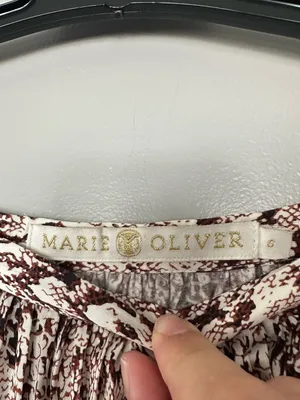 Marie Oliver Wesley Anthropologie Snake Print Pleated Maxi Skirt Size 6 thumbnail 7