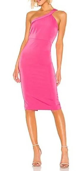 Hot Pink NBD Jaiden Midi Dress Size S thumbnail 1