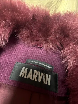 Vintage Marvin Richards 90s Plum Wool Cropped Blazer Jacket Faux Fur Collar thumbnail 7