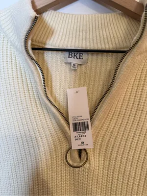BKE Striped Quarter Zip‎ Sweater thumbnail 3