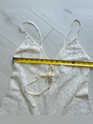ASOS Womans Size 4 See Through,beach summer, jumpsuit wide leg in cream color thumbnail 7