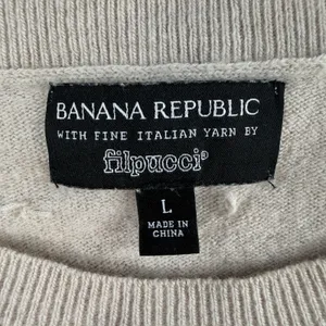 Banana Republic Sz L Sweater Filpucci Merino Wool‎ Cashmere Yarn Beaded Pullover thumbnail 4