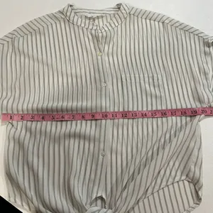 Olivaceous Women’s Medium Striped Button Down Tie Front Blouse thumbnail 4