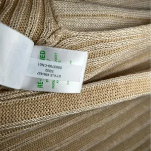J. Crew neutral relaxed cotton linen blend collared sweater women’s size L XL thumbnail 12
