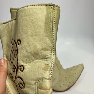Los Canelos tan leather heeled boots‎ women’s size 25 approximately size 7 thumbnail 7