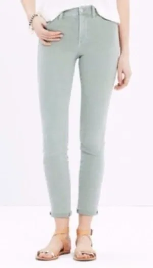 Madewell‎ Women's Size 27 9" High Riser Skinny Skinny Jean Pale Green Mid-Rise thumbnail 1
