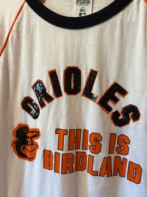 Baltimore Orioles "This Is Birdland" Ringer Tee by Victorias Secret PINK size L thumbnail 3
