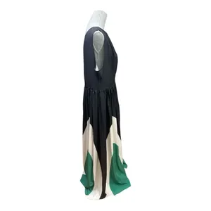 SHEIN Women's Sexy One Shoulder Maxi Dress Sleeveless Pleated Flowy A-Line L thumbnail 5