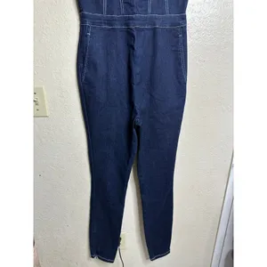WeWoreWhat Corset Bustier Overall size M Dark Wash Denim Buckle Strap thumbnail 5