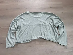 Aeropostale Light Sage Knit Boxy Fit Lightweight Sweater Size Small thumbnail 3