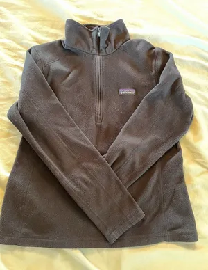 Patagonia 1/4 Zip Black Fleece Jacket Mens Womens Unisex Size S thumbnail 1