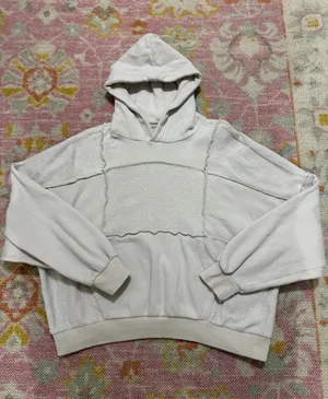 Aerie Oversized Patchwork Sherpa Hoodie thumbnail 1