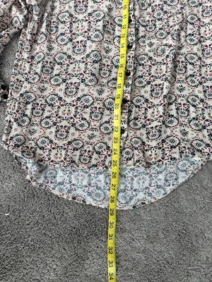 NATURAL LIFE Button Flowy Floral Blouse Small Bohemian Indy Trendy Top Shirt thumbnail 3