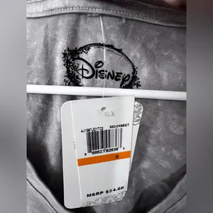 NWT Disney Gray Women's Top with Mickey and Minnie Print thumbnail 3