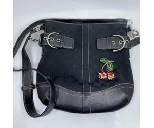 Coach Black Jacquard Fabric Signature Crossbody thumbnail 2