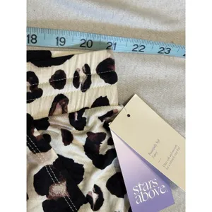 Stars Above Leopard Print Pajama Pants Size 2X Wide Leg Elastic/Tie Waist thumbnail 7