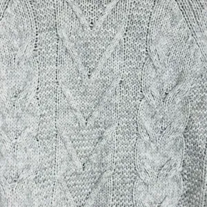Marine Layer Dani cable knit gray alpaca blend crewneck sweater. Size S thumbnail 2
