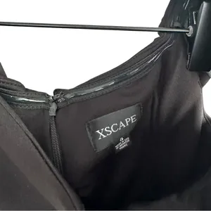 Xscape Off-Shoulder‎ Scuba Crepe Gown Black 4 thumbnail 6