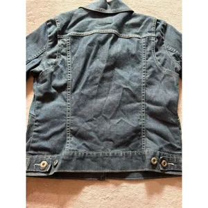 Vintage Y2K Levi's Dark Wash Denim Jacket‎ Junior Size Medium thumbnail 4