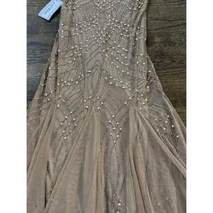 Pissarro Nights‎ Beaded Gown with Long Sleeve No Jacket Size 2 Cocktail Formal thumbnail 6