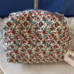 Floral Quilted Cosmetic Bag thumbnail 1