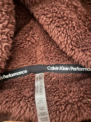 Burgundy Calvin Klein fleece jacket thumbnail 3