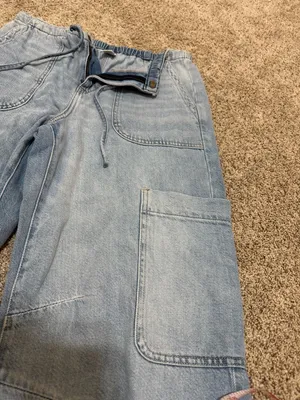 Arizona Jean Co Cargo Wide Leg Jeans Size 2 Light Wash Y2K thumbnail 5