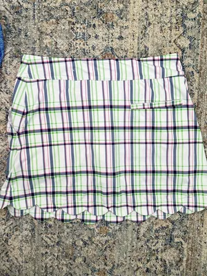 Lillie Green Scalloped Hem Plaid Skort Size S thumbnail 6