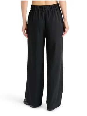 Steve Madden Black Wide-Leg Pleated Trousers thumbnail 2
