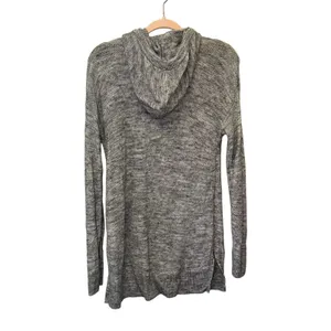 Gap Softspun Cowl Neck Tunic Sweater Small Gray Marled‎ Knit Cotton thumbnail 3