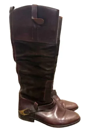 Golden Goose Charlye Riding Boots Santa Fe Suede Leather‎ Distressed Size 36 (6) thumbnail 1