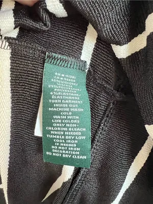 Lauren Ralph‎ Lauren Women's Open Front Waterfall Terry Cardigan Striped Black thumbnail 6