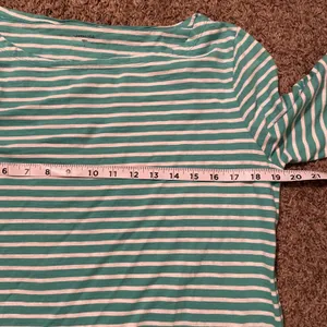 Garnet Hill Dress Womens 12 Green‎ White Striped Cotton Casual Nautical Coastal thumbnail 10