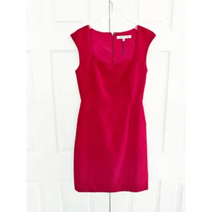 Cupcakes and Cashmere Angie Cherry Red Square Neck Sheath Dress Date Night Chic thumbnail 3