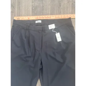 Abercrombie & Fitch Sloane Ultra High Rise Wide Leg Tailored Pant Black 36L NWT thumbnail 3