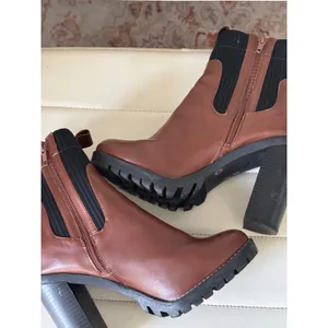 BCBGeneration Prali Brown Block Heel Sock Ankle Boots Lug Sole Size 9.5 GN219821 thumbnail 4