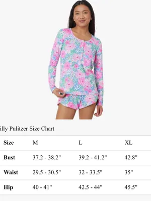 Lilly Pulitzer PJ Knit Henley Top Lil Soiree All Day thumbnail 3