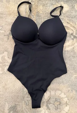 SKIMS Ultimate Body Onyx Black Push Up Thong Shaping Bodysuit Size M NEW $144 thumbnail 1