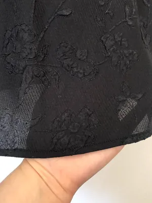 NEW NWT VINTAGE VTG VANITY FAIR Black Textured Floral Grunge Semi Sheer Tank Top thumbnail 3